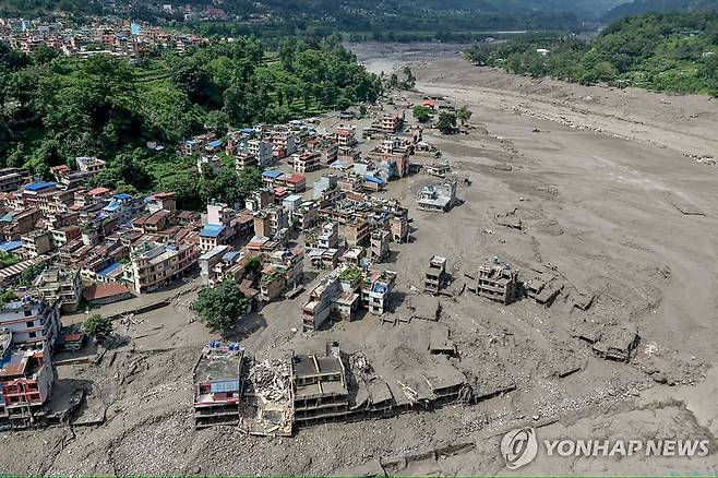 홍수 덮친 네팔 바그마티주 [AFP=연합뉴스. 재판매 및 DB 금지]