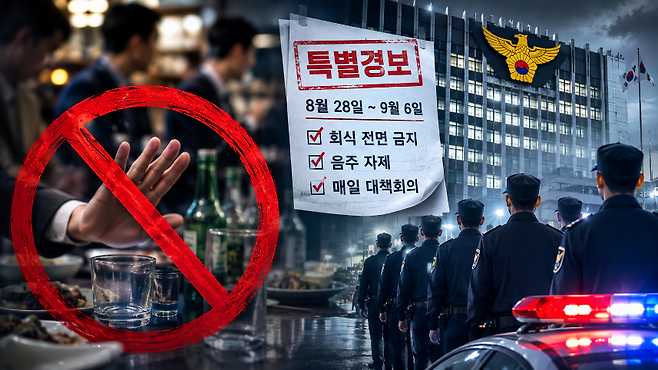 전국 경찰관서에 공직기강 특별경보가 발령된 상황을 표현한 이미지. (AI 생성)