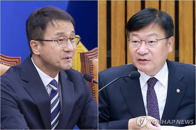 더불어민주당 한병도 원내대표(왼쪽)와 국민의힘 정점식 원내대표 [촬영 황광모·신현우]