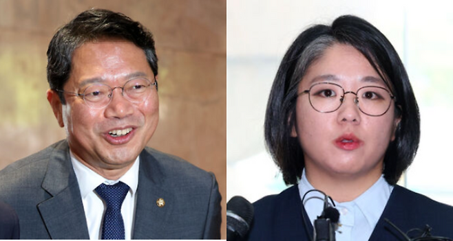 용혜인 장관 후보자 출근 모습