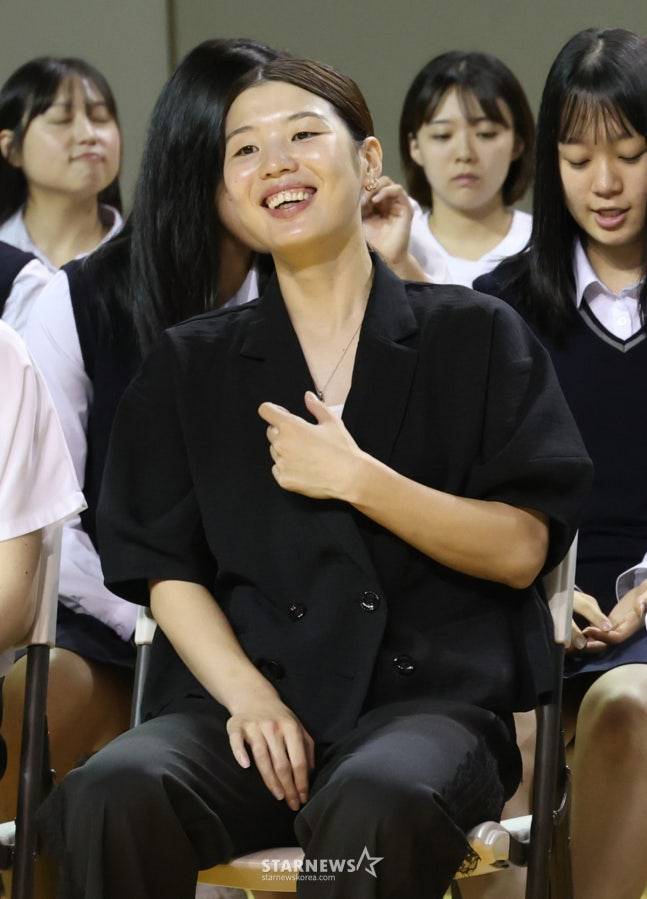 지난 8월 신인 드래프트에 참가한 가네다 마나(인천 신한은행). /사진=김진경 대기자.