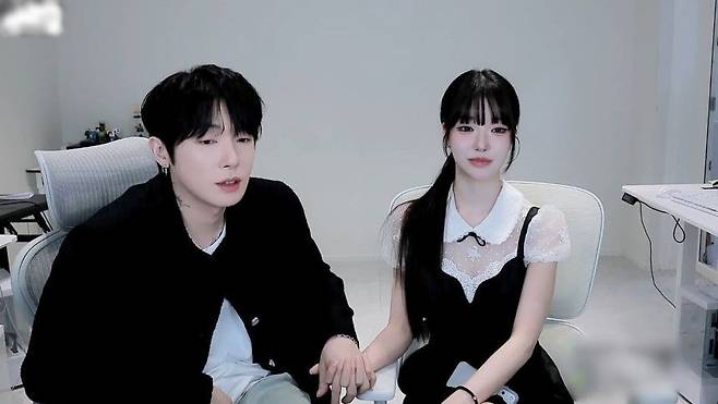 인터넷 방송인(BJ) 과즙세연(본명 인세연·26·오른쪽)과 케이(본명 박중규·37). 사진 BJ 케이 라이브 방송 캡처