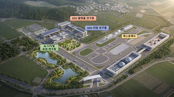 AI 자율주행차 실증 단지 조감도. 아산시 제공