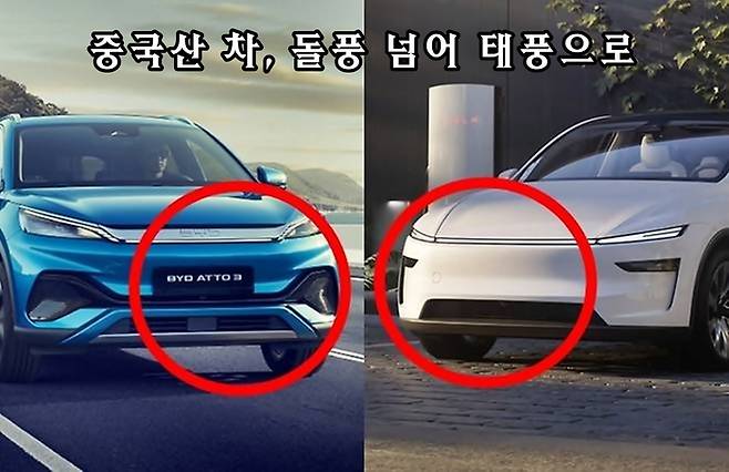 BYD 아토3와 테슬라 모델Y [사진출처=BYD, 테슬라/편집=최기성 매경 디지털뉴스룸 기자]