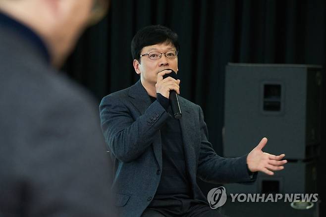 2019년 12월 권혁빈 스마일게이트 최고비전제시책임자(CVO) 겸 희망스튜디오 이사장 모습 [연합뉴스 자료사진. 재판매 및 DB 금지]