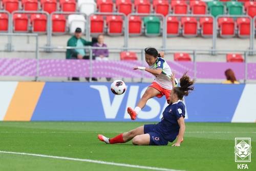 조혜영의 선제골 장면 [대한축구협회 제공. 재판매 및 DB 금지]
