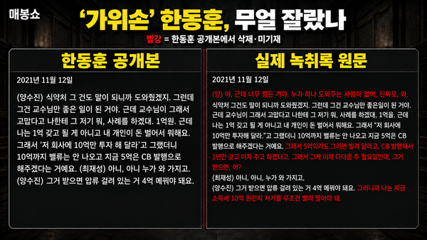 봉지욱의 오프더레코드 방송화면. 2026.9.8. 봉지욱 기자 제공