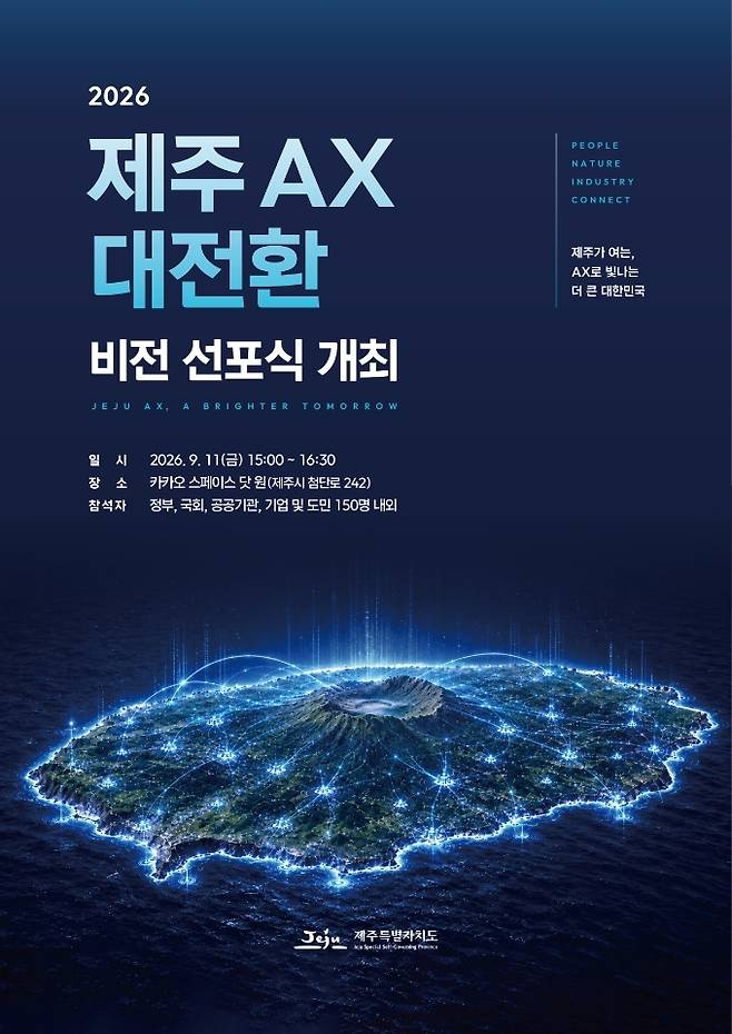 제주 인공지능 대전환 비전 선포식 [제주도 제공, 재판매 및 DB 금지]