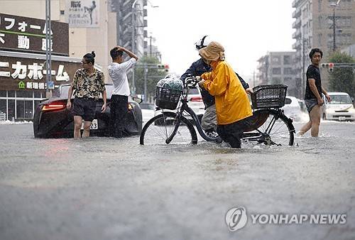 폭우 피해 일본 아이치현 나고야 [교도/로이터=연합뉴스 자료사진 제공]