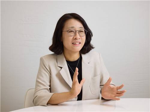 전은숙 LG CNS 보안사업담당 전은숙 LG CNS 보안사업담당이 최근 서울 강서구 마곡동 본사에서 진행된 연합뉴스와의 인터뷰에서 발언하고 있다. [LG CNS 제공. 재판매 및 DB 금지]