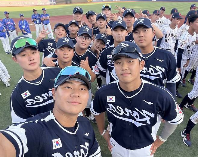 U-18 아시아청소년야구선수권대회 출전한 한국 대표팀. ⓒ 대한야구소프트볼협회