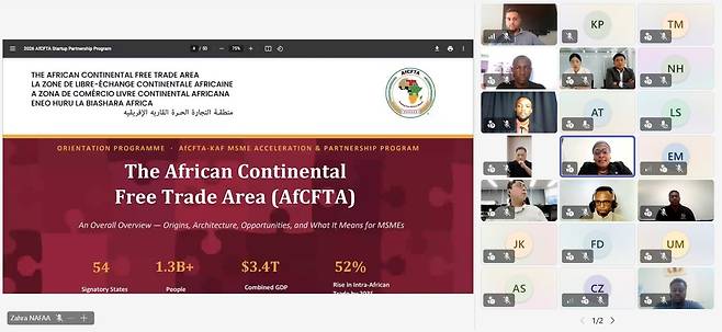 한·아프리카재단, AfCFTA 협력사업 스타트업 오리엔테이션 개최 [한·아프리카재단 제공. 재판매 및 DB 금지]