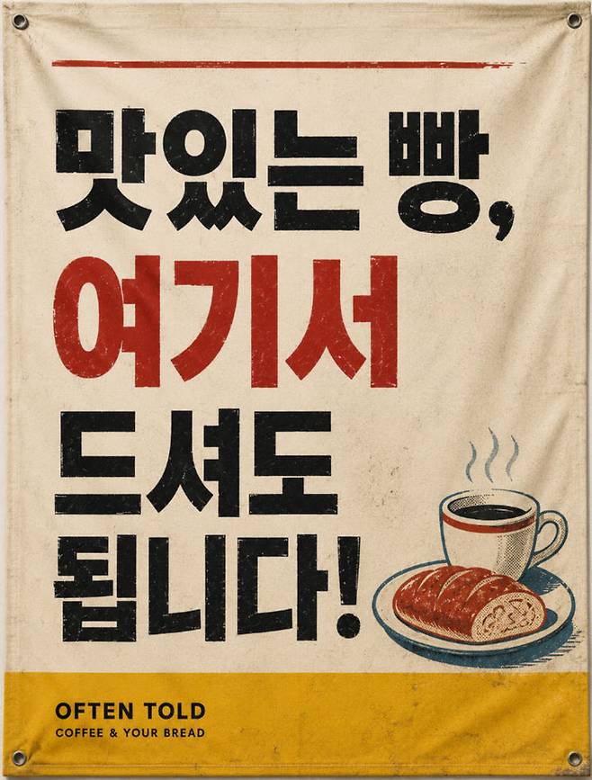 [대전=뉴시스] 박혜민 인턴기자 = 대전 중구 카페 ‘오픈톨드’에 성심당에서 구매한 빵을 가져와 먹을 수 있다는 안내문이 게시돼 있다. 2026.09.11. (사진=오픈톨드 제공) *재판매 및 DB 금지