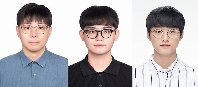 연구진 모습 UNIST 김태환 교수(왼쪽부터), 이동규 연구원, 기영빈 연구원. [울산과학기술원 제공. 재판매 및 DB 금지]