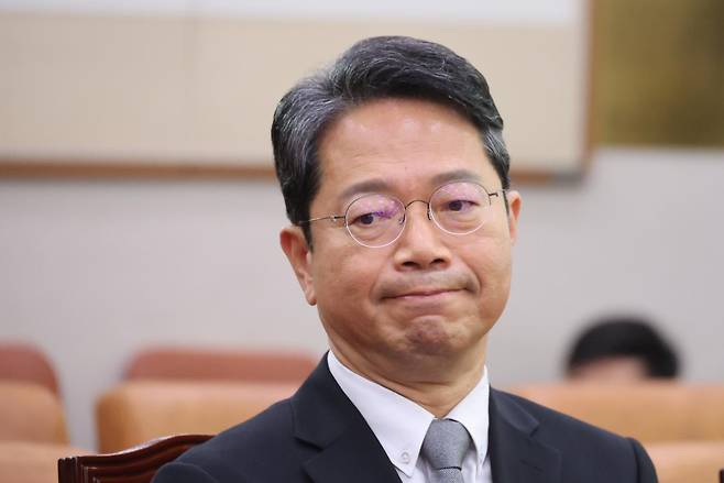 김승원 법무부 장관 후보자가 15일 서울 여의도 국회 법제사법위원회에서 열린 인사청문회에 출석하고 있다. 2026.9.15 뉴스1