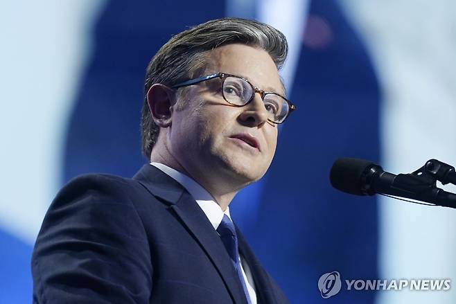 마이크 존슨 미 하원의장 [UPI=연합뉴스 자료사진. 재판매 및 DB 금지]