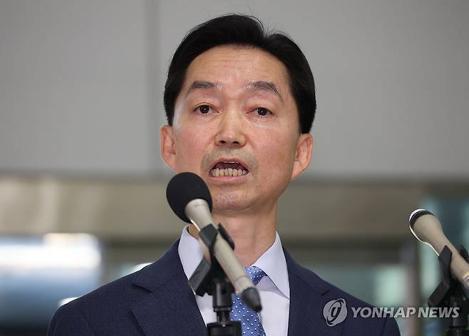 입장 표명하는 김지용 중대범죄수사청장 후보자 [연합뉴스 자료사진]
