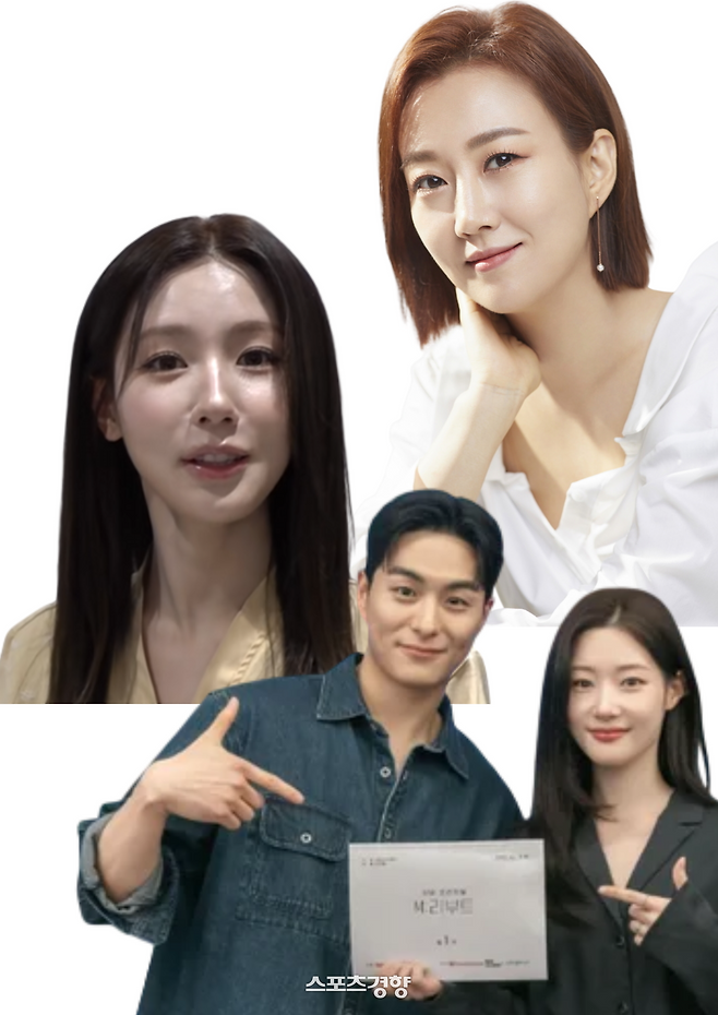 (오른쪽위부터 시계방향으로) 장윤정·정채연·정건주·미연. 사진=티엔엔터테인먼트, 티빙, 유튜브 채널 ‘전도사’ 영상 캡처.