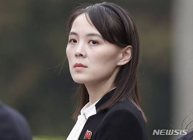[하노이=AP/뉴시스]김여정 당시 북한 노동당 부부장이 2019년 3월2일 베트남 하노이 호치민 묘소에서 열린 화환 헌화식에 참석한 모습. 2026.09.17.