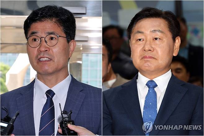 이원택 전북도지사(왼쪽)와 김관영 전 전북도지사 [연합뉴스 자료사진]