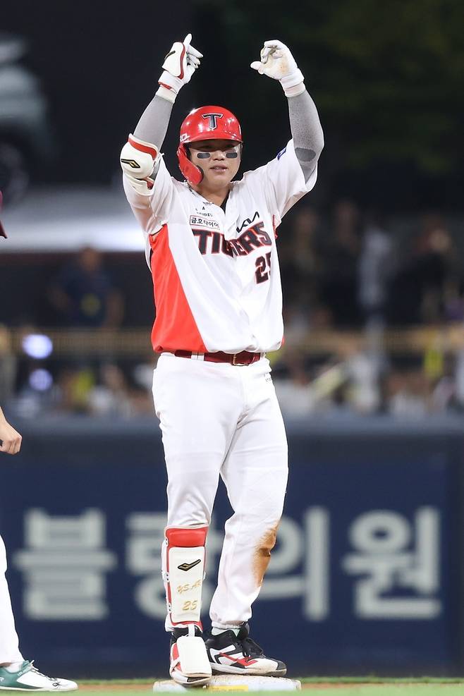 결승 2루타를 날린 KIA 한준수  [KIA 타이거즈 제공. 재판매 및 DB 금지]