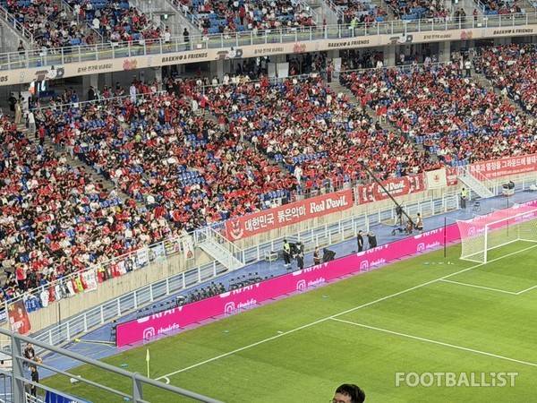에콰도르전을 찾은 한국 축구팬들. 김희준 기자