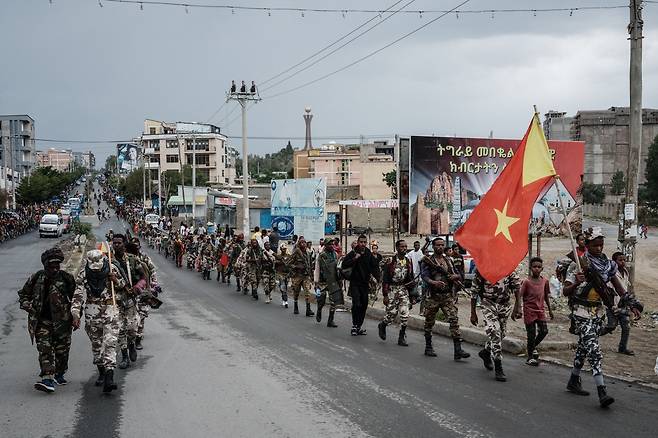 티그라이인민해방전선(TPLF) 대원들. 자료사진입니다.  [AFP=연합뉴스. 재판매 및 DB 금지]
