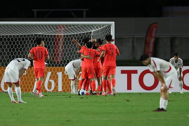 ▲ 중국 축구의 아시안게임 4강 진출은 실로 오래간만의 일로, 대륙의 많은 축구 팬들이 한국전을 앞두고 잔뜩 기대에 차 있다 ⓒ연합뉴스