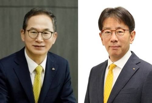 KB금융 양종희 회장과 이재근 차기 회장 내정자[출처: KB금융]