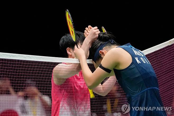 2026 아이치·나고야 아시안게임 결승전에서 만난 안세영과 야마구치 아카네 [AP=연합뉴스]