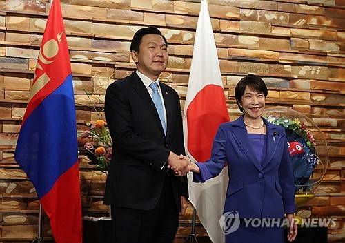 29일 도쿄에서 열린 일본-몽골 정상회담 [EPA=연합뉴스]