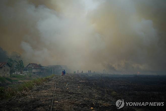 산불 지역에서 뿜어져 나오는 연기 [로이터=연합뉴스 자료사진. 재판매 및 DB 금지]