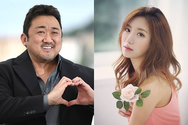 ▲ 배우 마동석(왼쪽)과 예정화. 제공|칸국제영화제,예정화 인스타그램