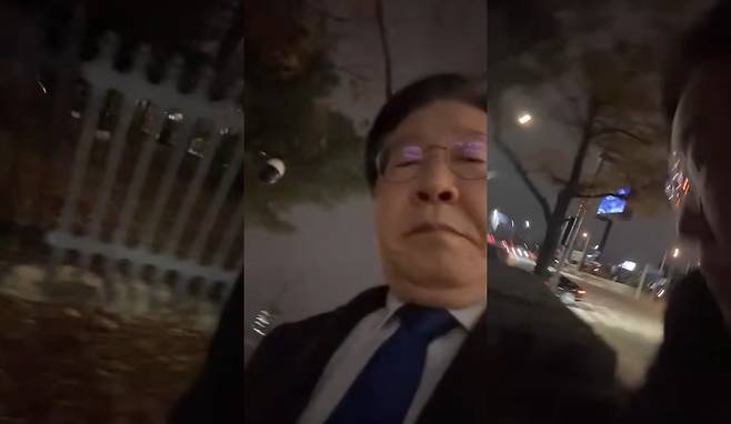 계엄 당시 국회 담장 넘는 이재명 대통령 [이재명 대통령 유튜브 캡처. 재배포 및 DB 금지]