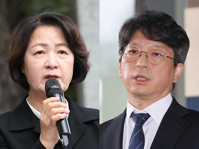 추미애 경기도지사와 홍지선 국토교통부 장관. 사진=연합뉴스