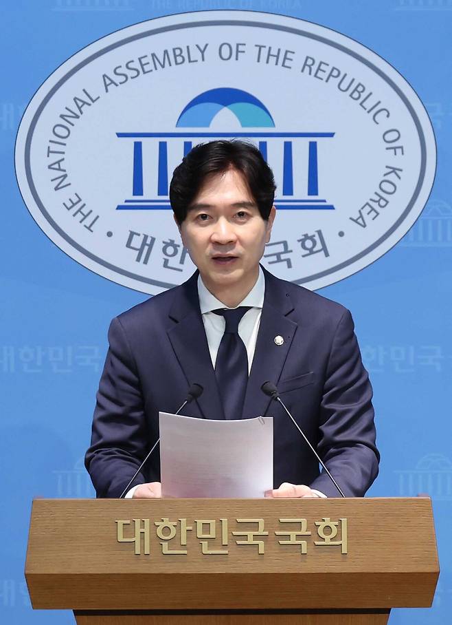 발언하는 박성훈 국민의힘 수석대변인.. 뉴시스