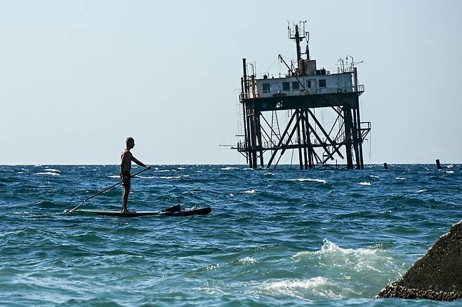 7월 22일(현지시간) 러시아가 병합한 크림반도의 시메이즈 인근 흑해의 모습. AFP=연합뉴스