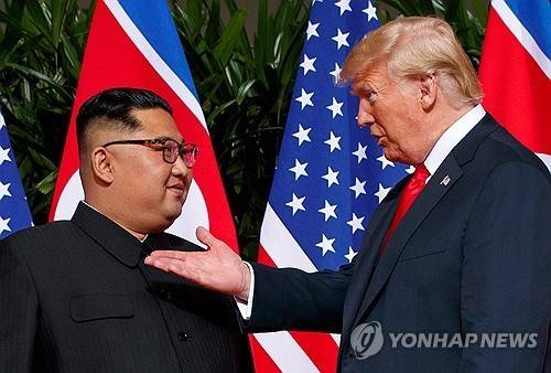 2018년 싱가포르에서 만난 북미 정상 [AP=연합뉴스 자료사진]
