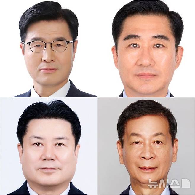 [서울=뉴시스] HD현대가 7일 2026년도 사장단 인사를 단행했다. 왼쪽 위부터 시계 방향으로 이상균 HD현대중공업 부회장, 조민수 HD현대중공업 사장, 박찬혁 HD현대사이트솔루션 사장, 한주석 HD현대중공업 사장. (사진=HD현대 제공) photo@newsis.com