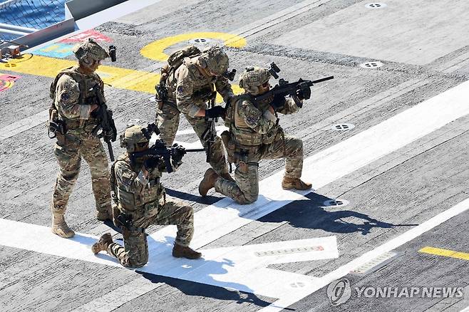 지난달 24일(현지시간) 공개 훈련중인 튀르키예군 특수부대 [AFP 연합뉴스 자료사진. 재판매 및 DB 금지]