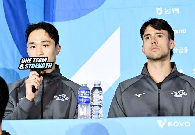 대한항공 임동혁이 8일 열린 2026-27시즌 V-리그 남자부 미디어데이에서 시즌 개막을 앞둔 각오를 말하고 있다./한국배구연맹(KOVO) 제공