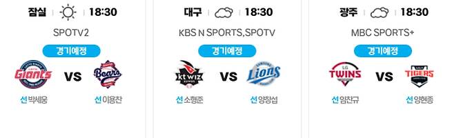 KBO 프로야구 중계 채널, 일정…순위 결과