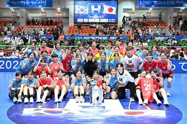 사진 신한 super SOL 2026 한일 핸드볼 클럽 슈퍼매치 모습, 사진 제공=한국핸드볼연맹