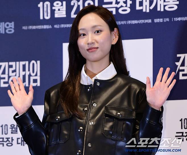 13일 서울 용산CGV에서 영화 '킬링타임' 언론시사회가 열렸다. 포토타임 포즈를 취하고 있는 배우 류혜영. 용산=송정헌 기자songs@sportschosun.com/2026.10.13/