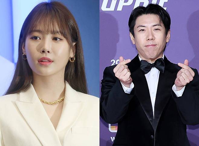 그룹 걸스데이 유라(사진 왼쪽)가 개그맨 양세찬(오른쪽)과의 1박 2일 여행을 다녀왔다고 고백해 핑크빛 의혹을 키운다.  /사진=머니투데이 DB, 뉴시스