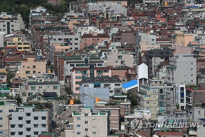2018년 당시 도시재생 뉴딜사업 사업지로 선정된 서울 금천구 난곡동 일대  [연합뉴스 자료사진]