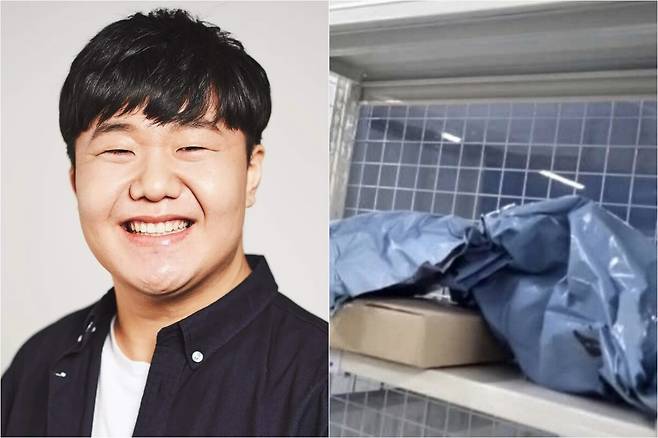 이상민 개그맨 본인 사진과 추미애 빨대 배송 인증 사진