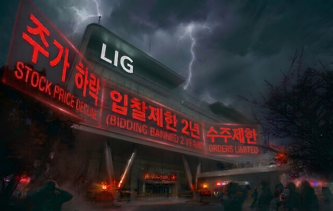 호실적을 앞세운 LIG D&A가 뇌물·원가 부정 혐의로 2년간 입찰 제한이라는 철퇴를 맞았다. AI생셩형이미지