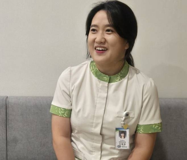 지하철에서 의식을 잃고 쓰러진 60대 노인을 살린 서혜원 가톨릭대학교 서울성모병원 간호사. 김소연 기자 dandy@hani.co.kr