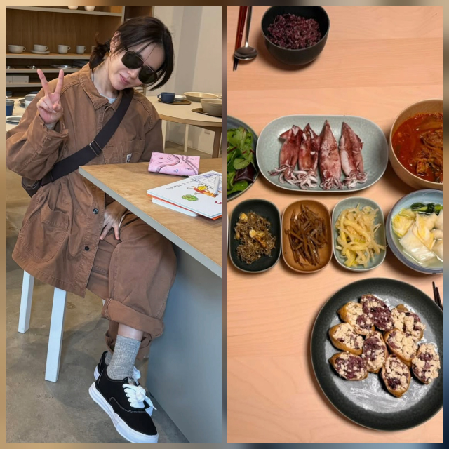 손예진이 남편 현빈, 아들과 함께하는 집밥을 공개하자 풍성한 반찬과 달리 작은 밥공기에 담긴 식사량을 본 누리꾼들이 자신의 식습관까지 돌아보며 놀라움을 드러냈다.사진=손예진 SNS